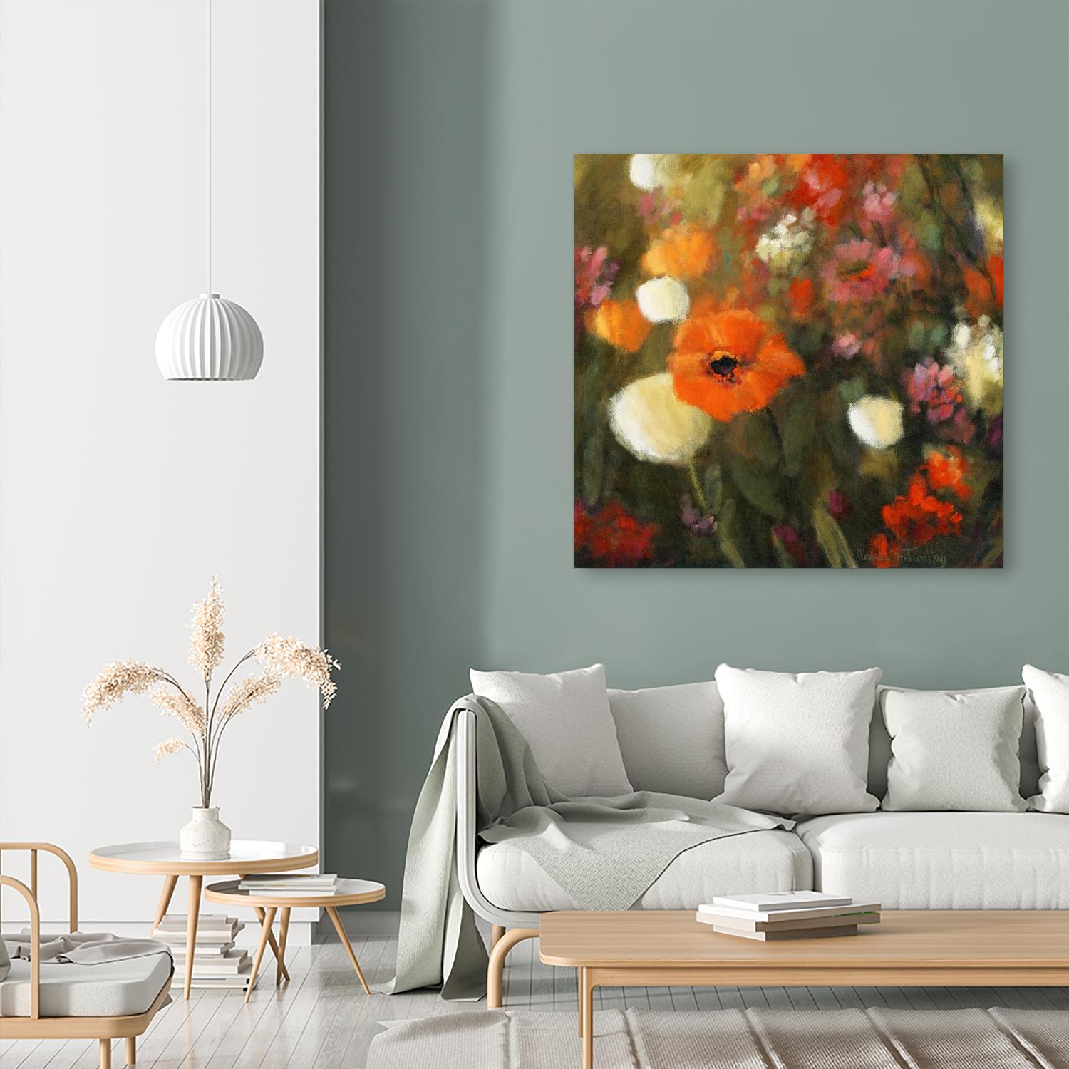 Prairie fleurie by Claude Tremblay on GIANT ART - green floral