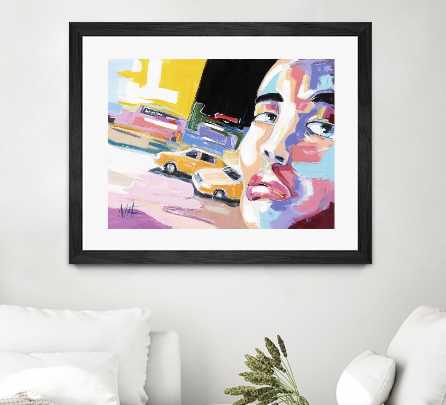 Go City I by Marc Archambault on GIANT ART - beige men and women