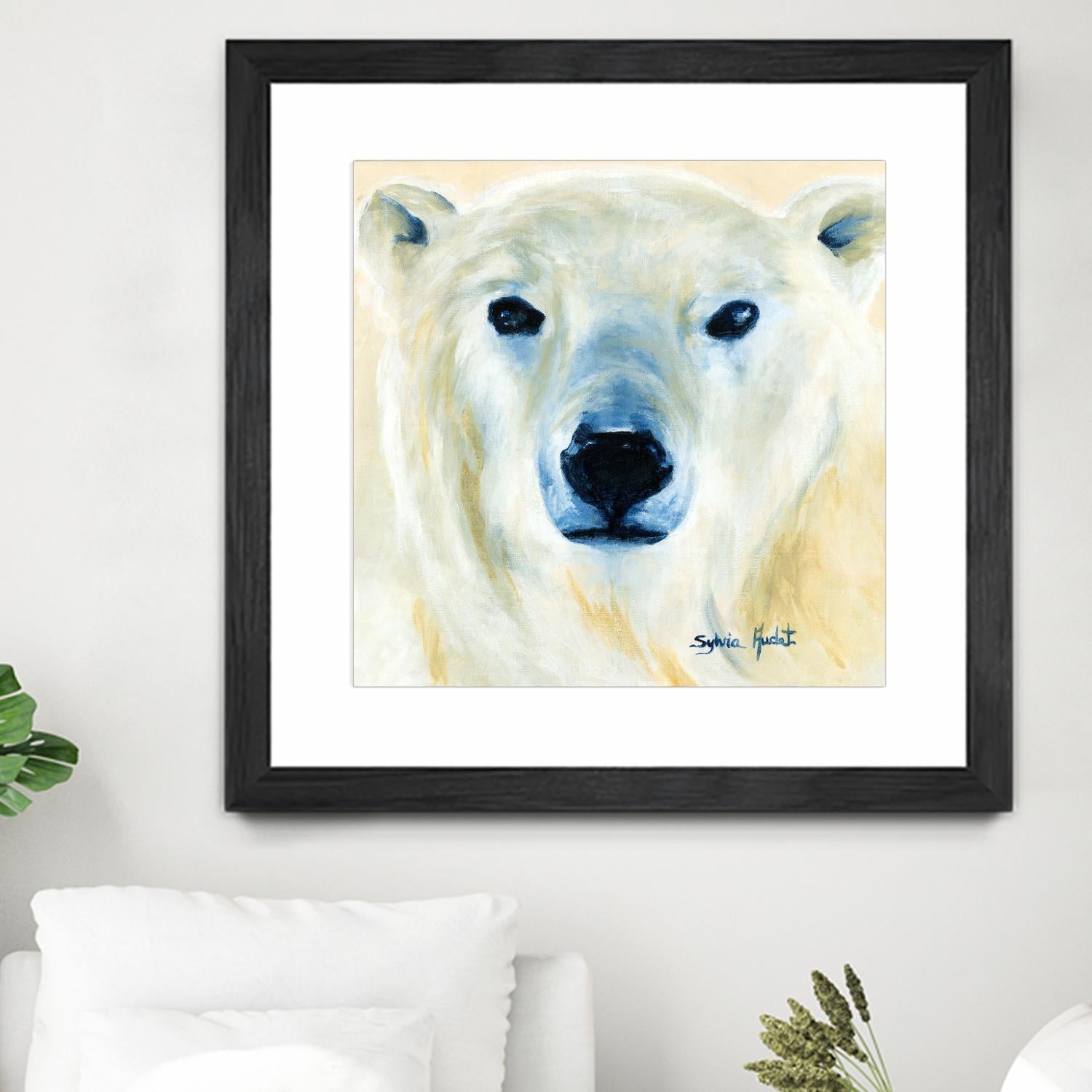 Ours polaire by Sylvia Audet on GIANT ART - yellow animals