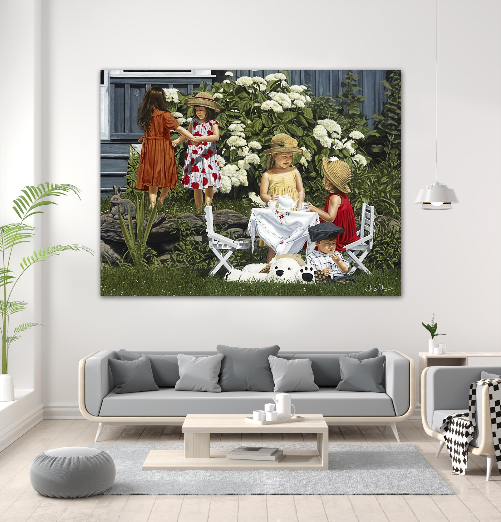 Golden Party by Sarah Fecteau on GIANT ART - red naive