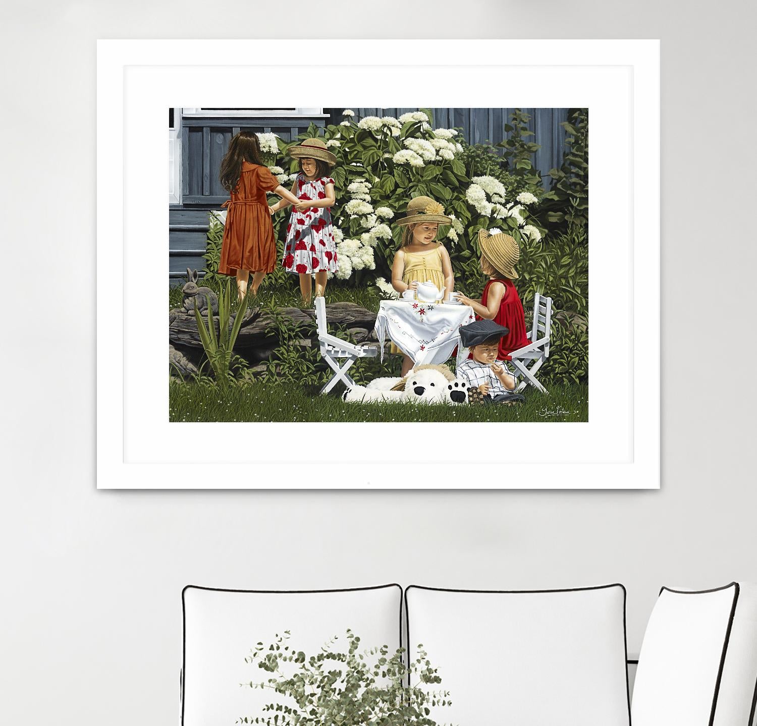 Golden Party by Sarah Fecteau on GIANT ART - red naive