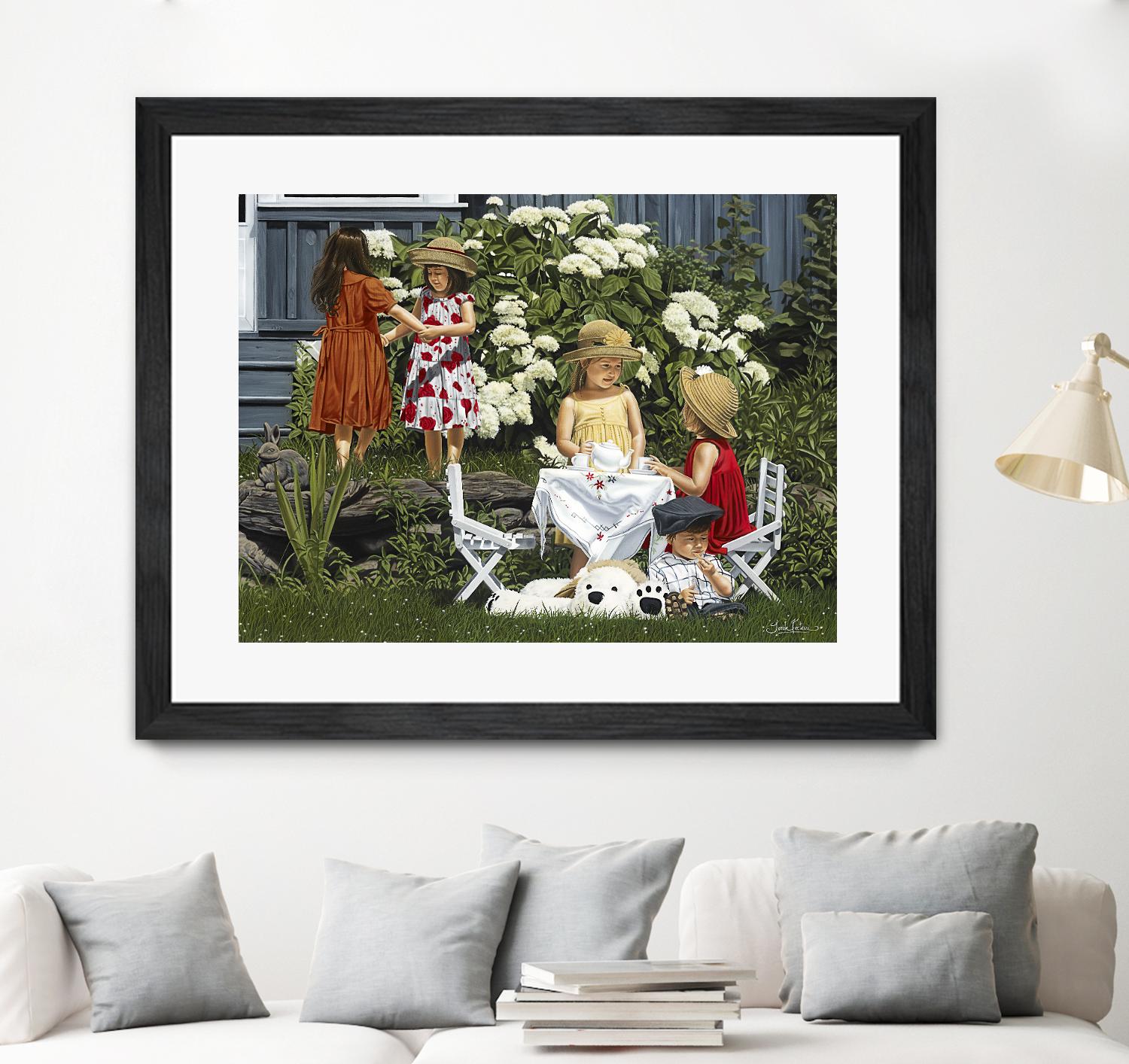 Golden Party by Sarah Fecteau on GIANT ART - red naive