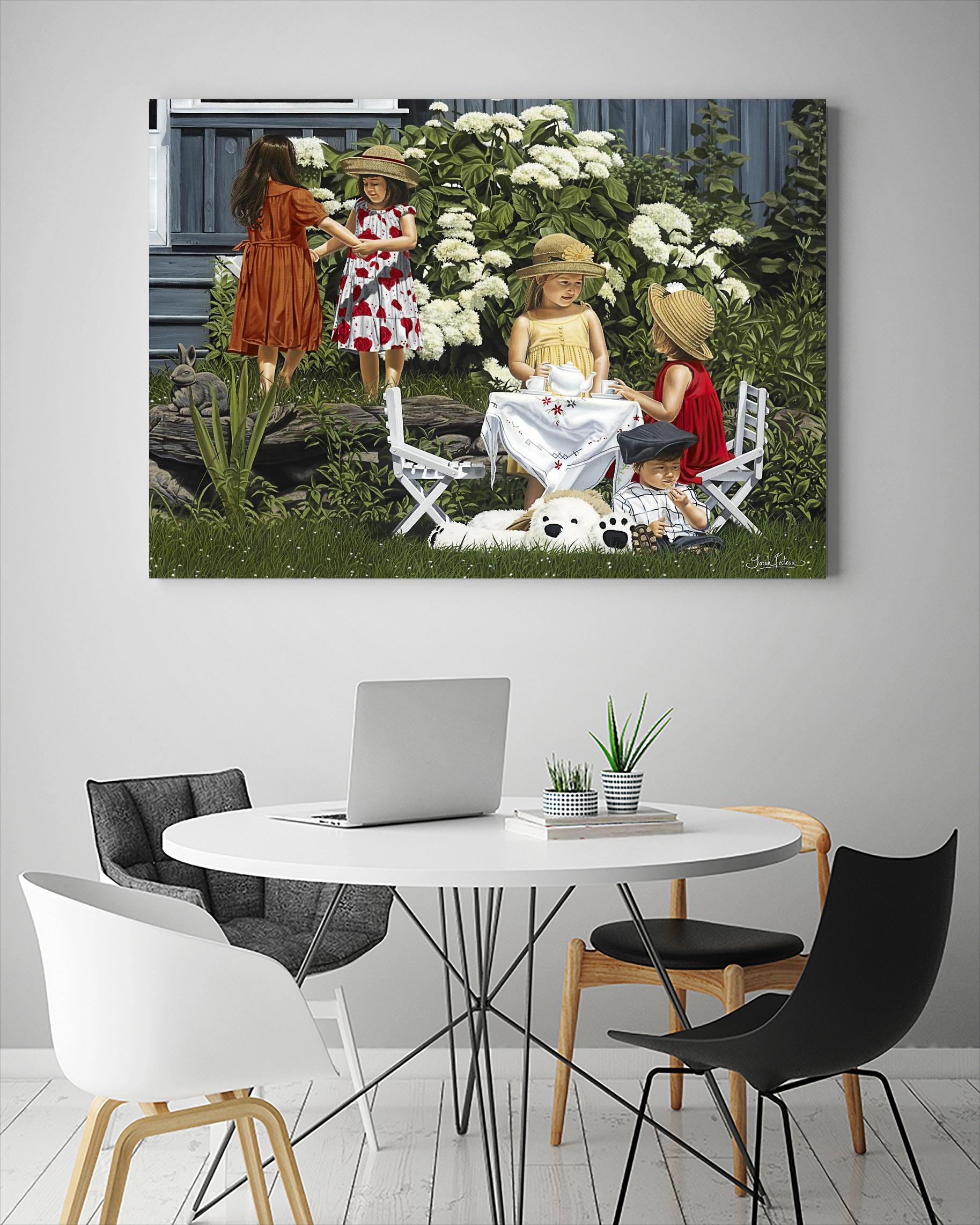 Golden Party by Sarah Fecteau on GIANT ART - red naive