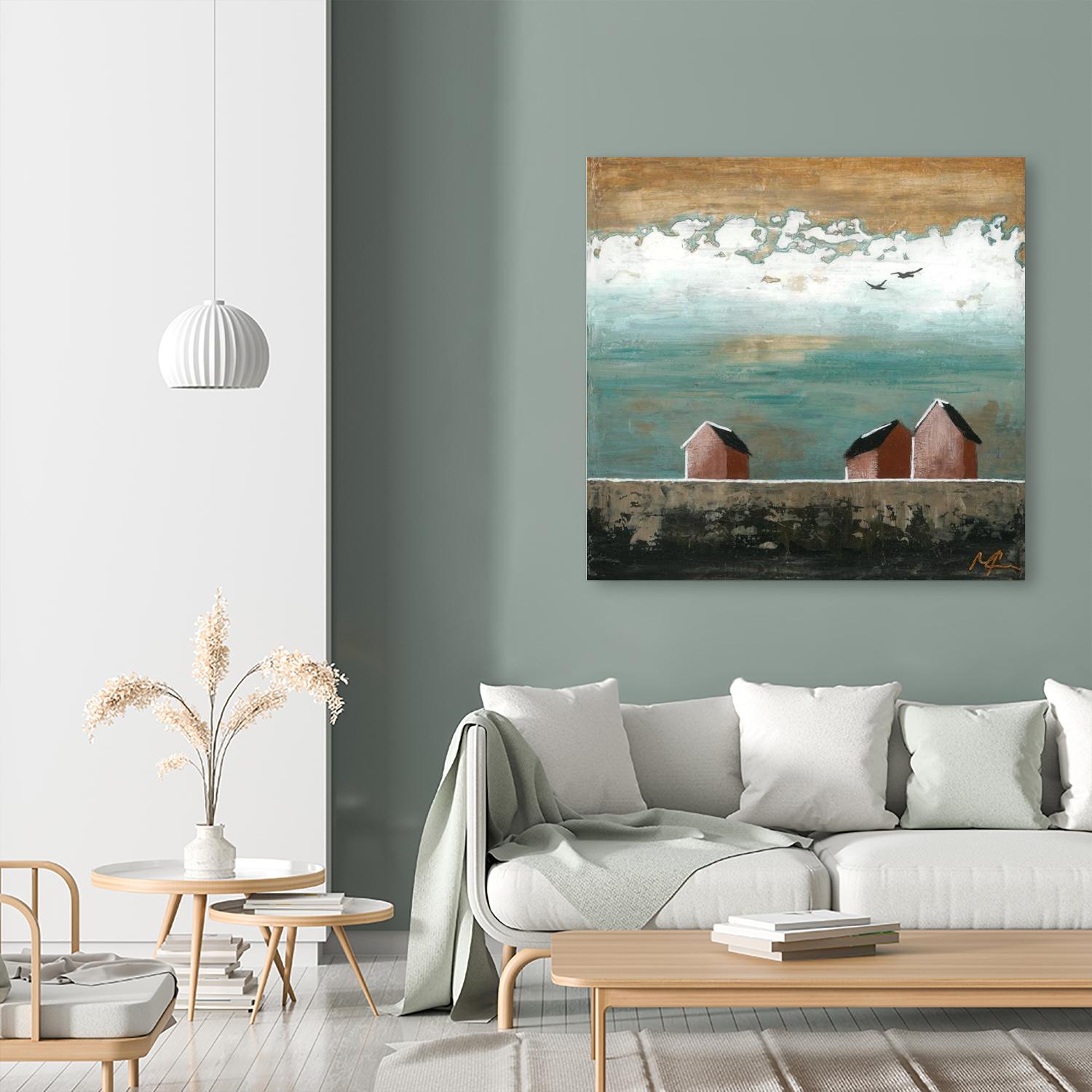 Plaine espace by Marie Claprood on GIANT ART - pink landscape artistes du québec