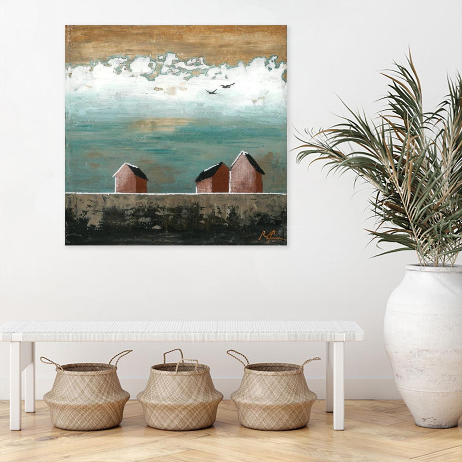 Plaine espace by Marie Claprood on GIANT ART - pink landscape artistes du québec