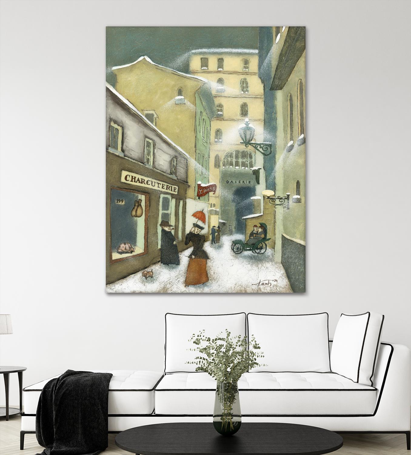 Street in Quebec 1912 by Steven Lamb on GIANT ART - grey everyday life