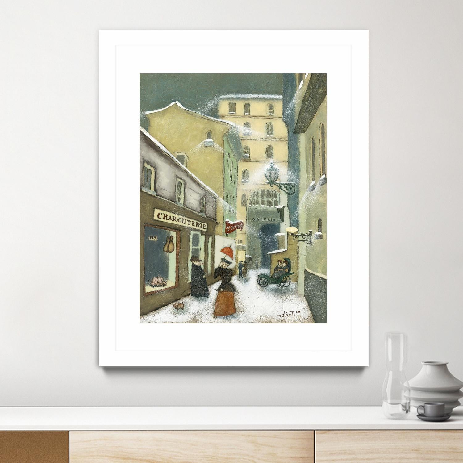 Street in Quebec 1912 by Steven Lamb on GIANT ART - beige architecture artiste québécois