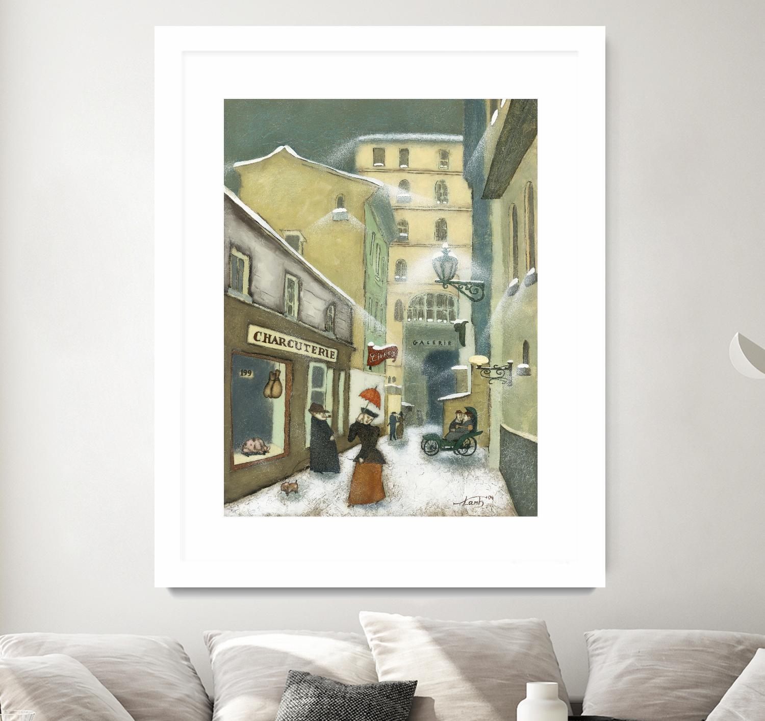 Street in Quebec 1912 by Steven Lamb on GIANT ART - beige architecture artiste québécois