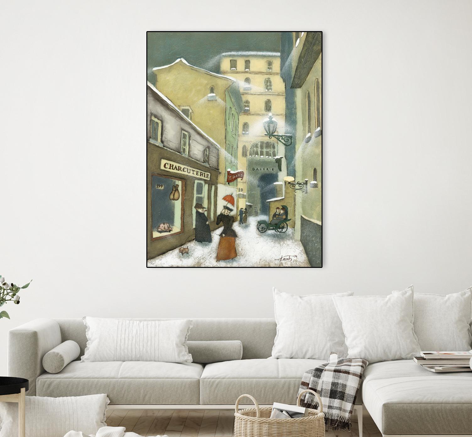 Street in Quebec 1912 by Steven Lamb on GIANT ART - grey everyday life