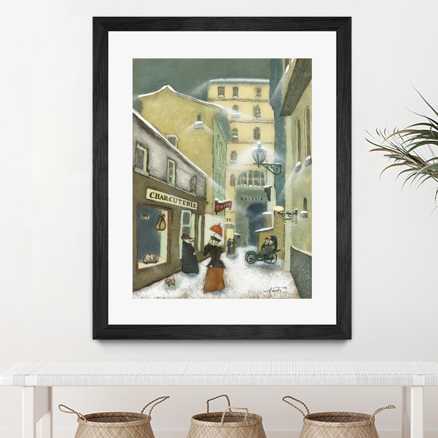 Street in Quebec 1912 by Steven Lamb on GIANT ART - beige architecture artiste québécois