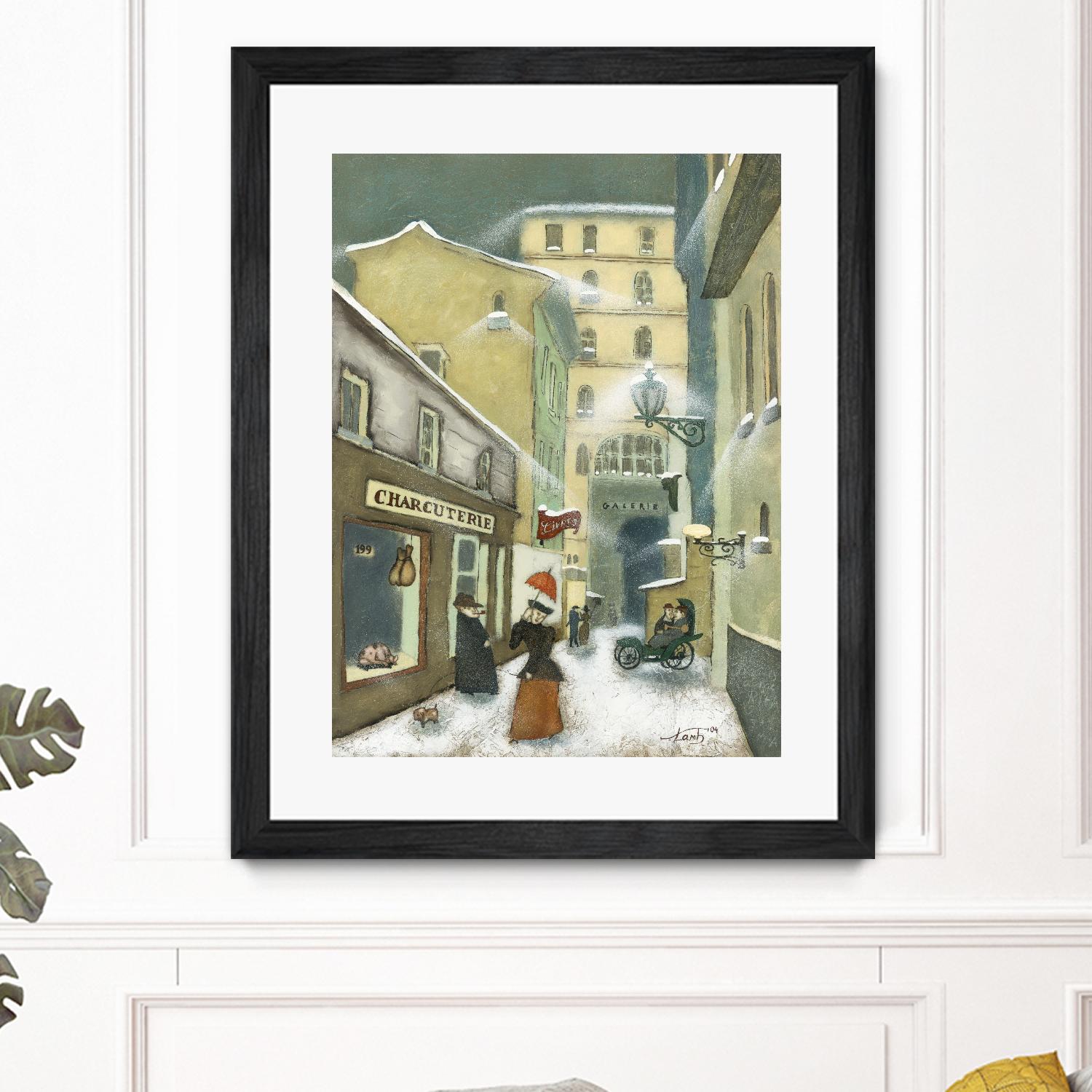 Street in Quebec 1912 by Steven Lamb on GIANT ART - beige architecture artiste québécois