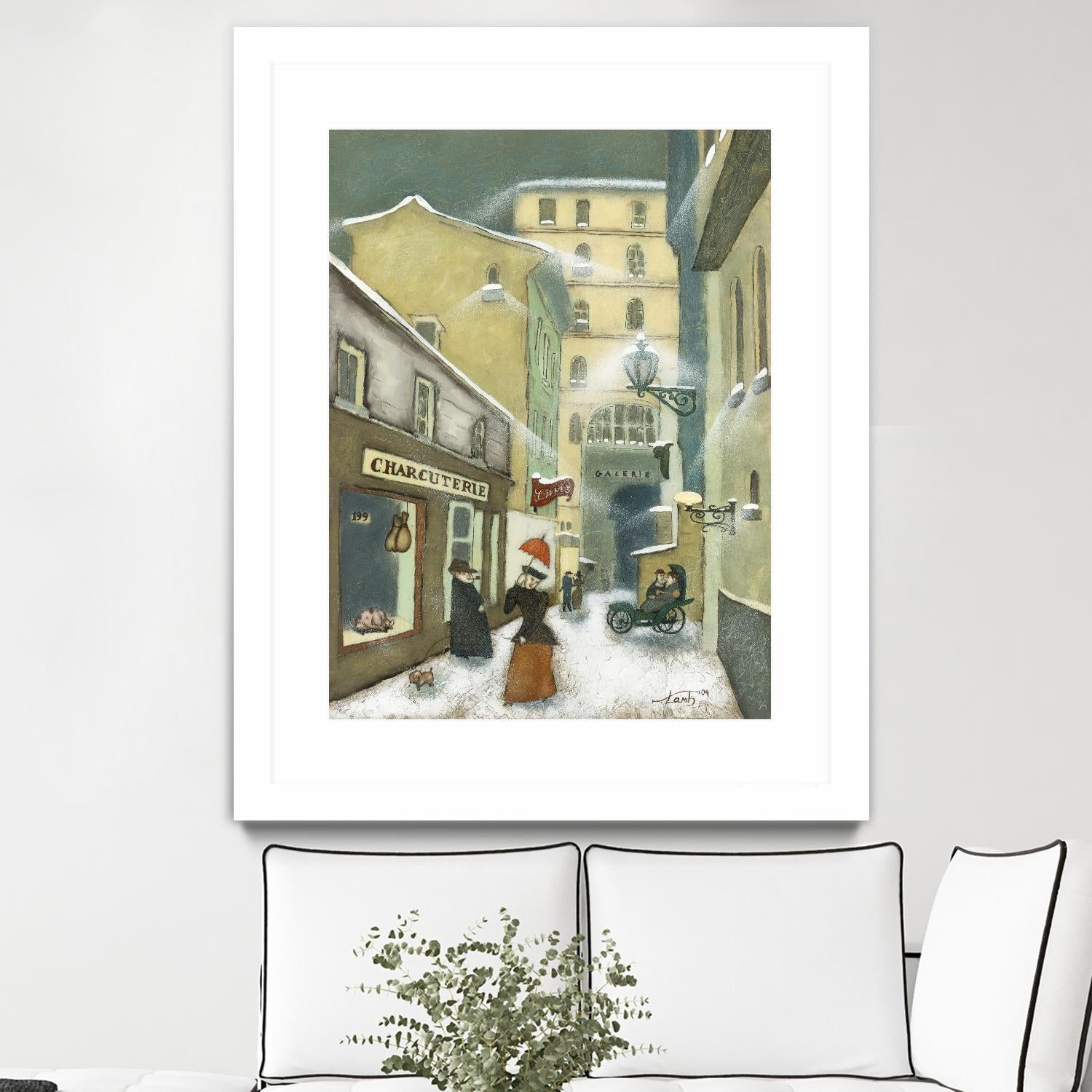 Street in Quebec 1912 by Steven Lamb on GIANT ART - beige architecture artiste québécois