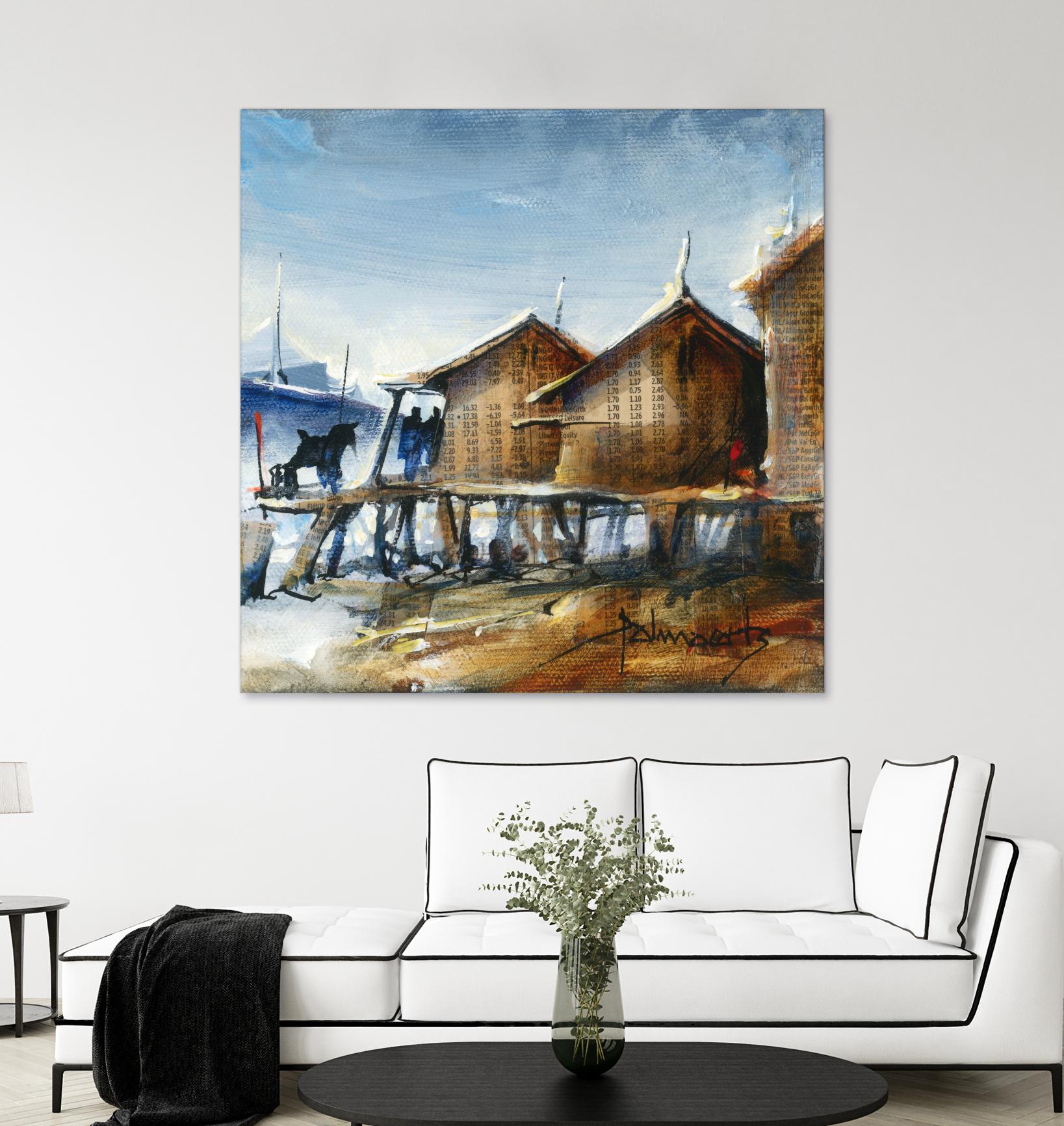 Drapeau rouge by Roland Palmaerts on GIANT ART - brown nautical