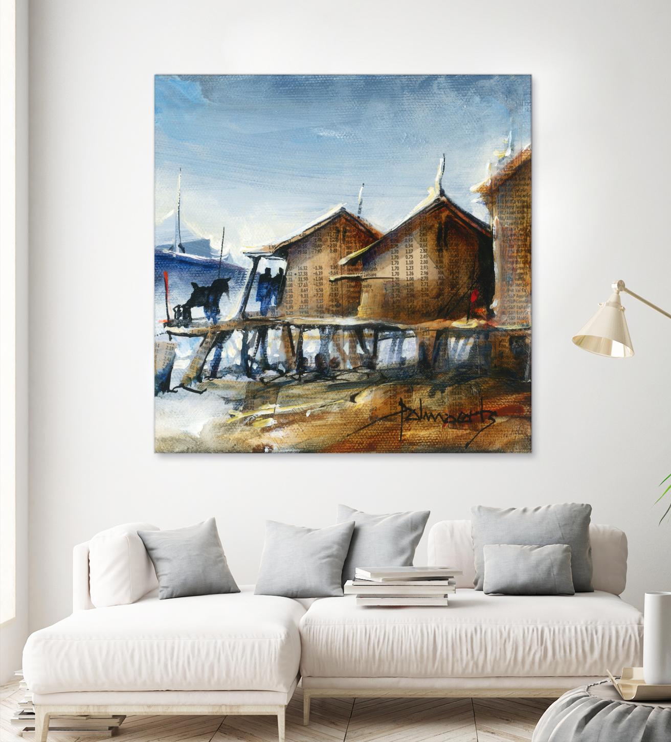 Drapeau rouge by Roland Palmaerts on GIANT ART - brown nautical