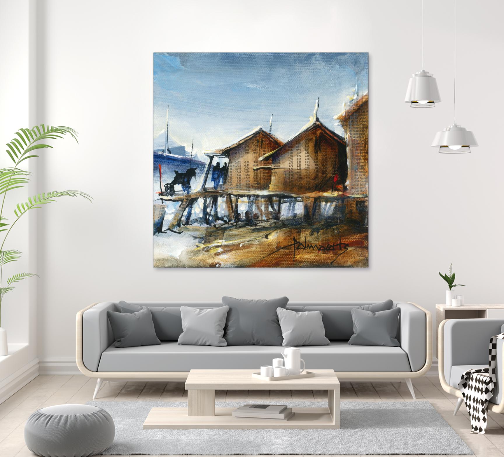 Drapeau rouge by Roland Palmaerts on GIANT ART - brown nautical