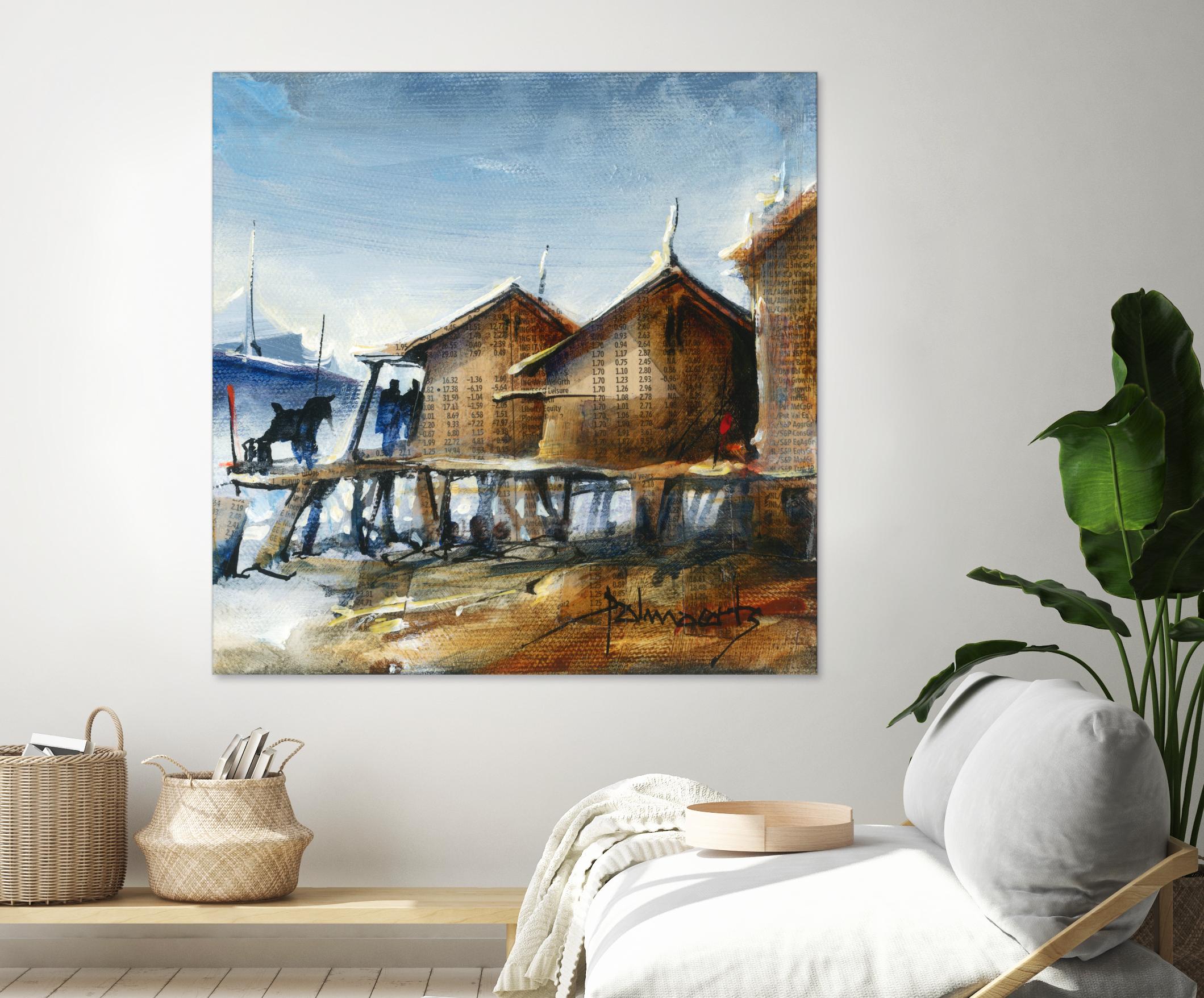 Drapeau rouge by Roland Palmaerts on GIANT ART - brown nautical