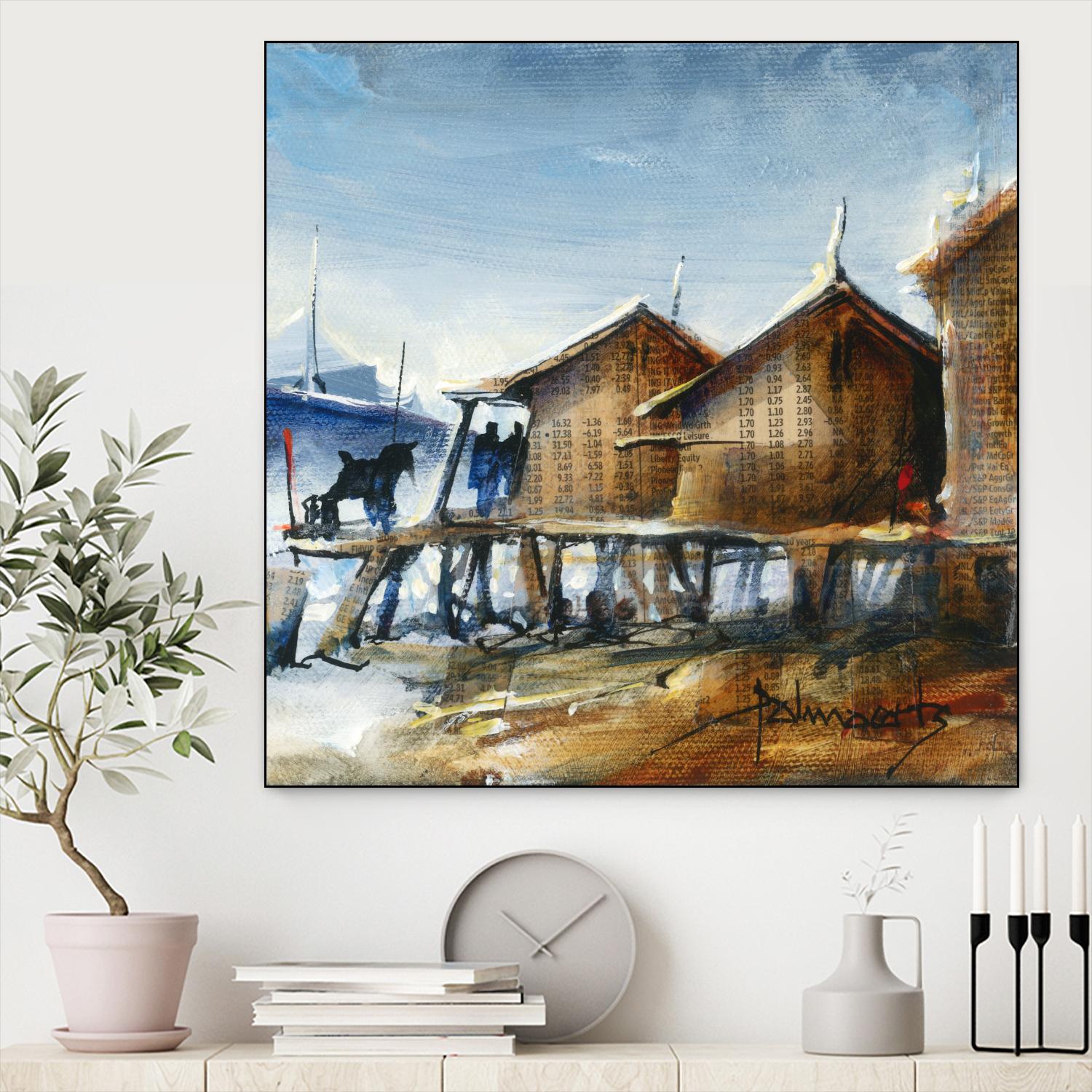 Drapeau rouge by Roland Palmaerts on GIANT ART - brown nautical