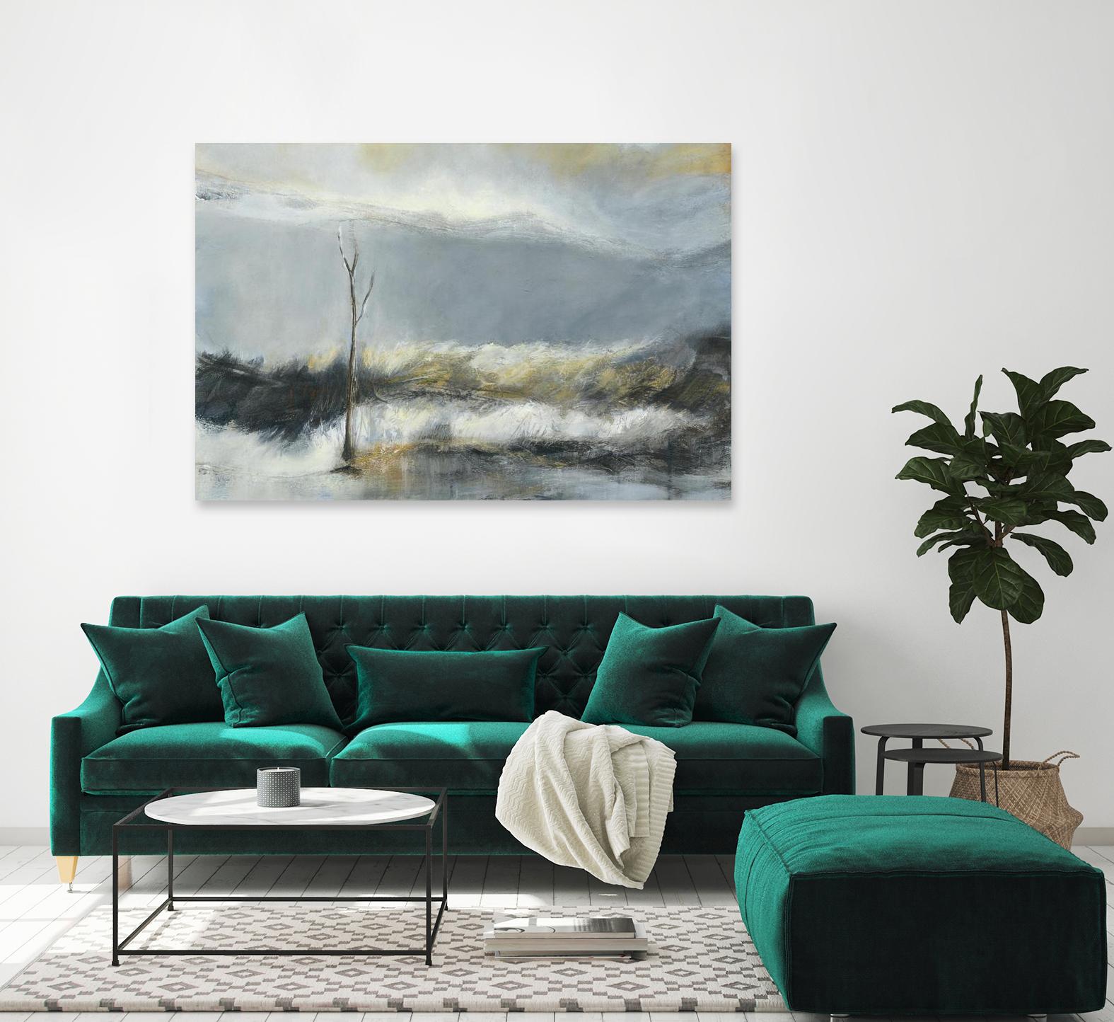 Lumière Vespérale III by Kathleen Cloutier on GIANT ART - yellow abstract