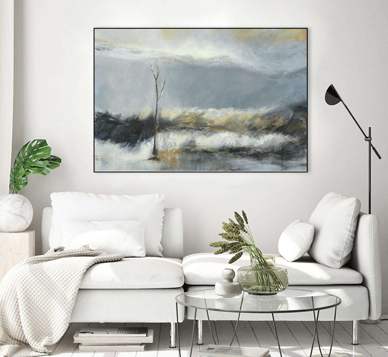 Lumière Vespérale III by Kathleen Cloutier on GIANT ART - yellow abstract