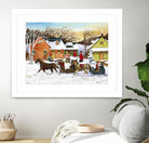 Premier arrivé by Nicole Laporte on GIANT ART - red winter scenes quebec artists