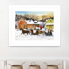 Premier arrivé by Nicole Laporte on GIANT ART - red winter scenes quebec artists