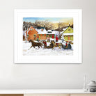 Premier arrivé by Nicole Laporte on GIANT ART - red winter scenes quebec artists