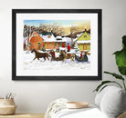 Premier arrivé by Nicole Laporte on GIANT ART - red winter scenes quebec artists