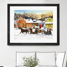 Premier arrivé by Nicole Laporte on GIANT ART - red winter scenes quebec artists