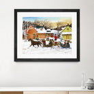 Premier arrivé by Nicole Laporte on GIANT ART - red winter scenes quebec artists