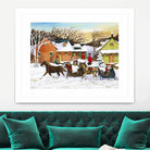 Premier arrivé by Nicole Laporte on GIANT ART - red winter scenes quebec artists