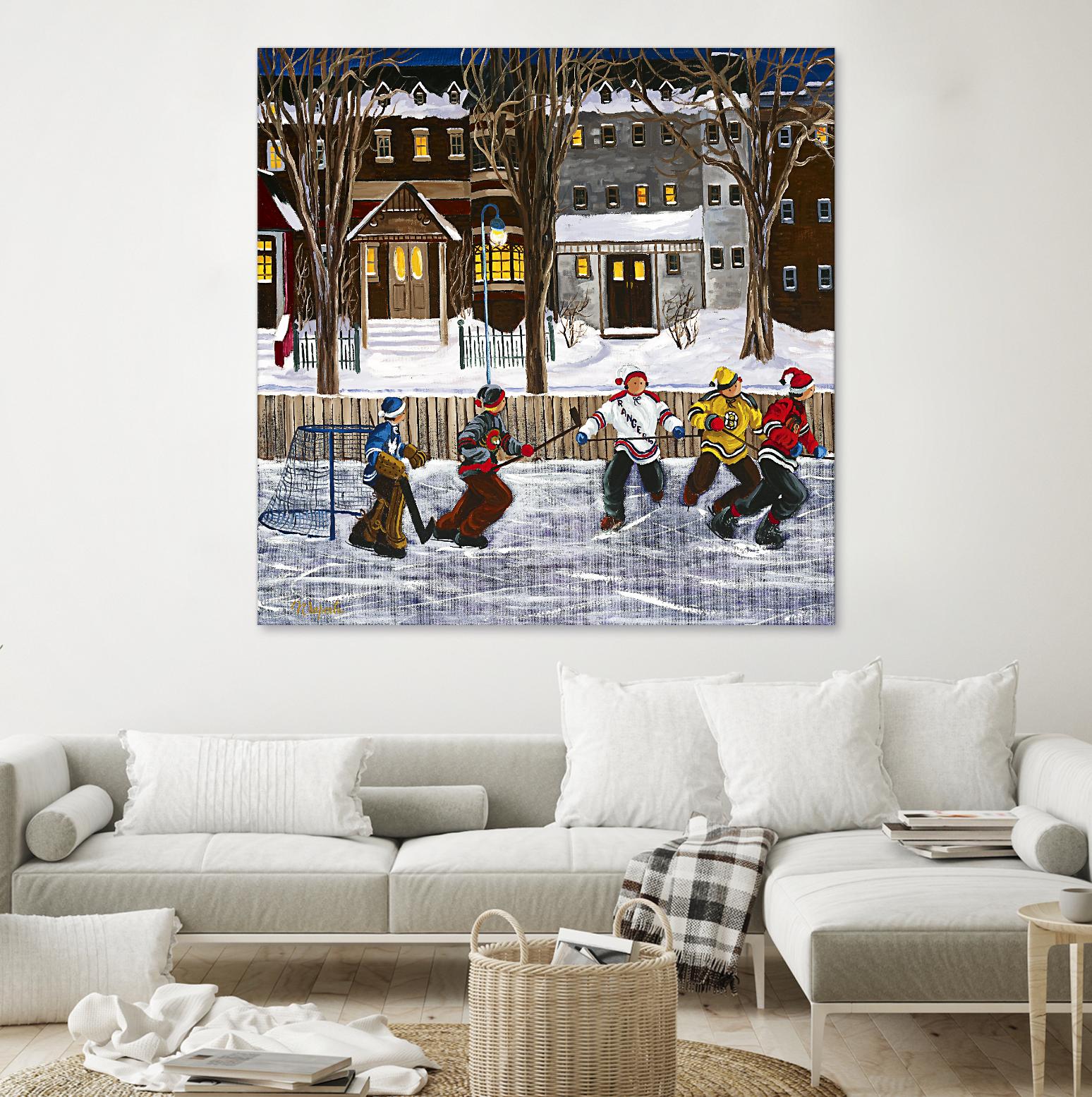 Sans titre by Nicole Laporte on GIANT ART - red winter scenes