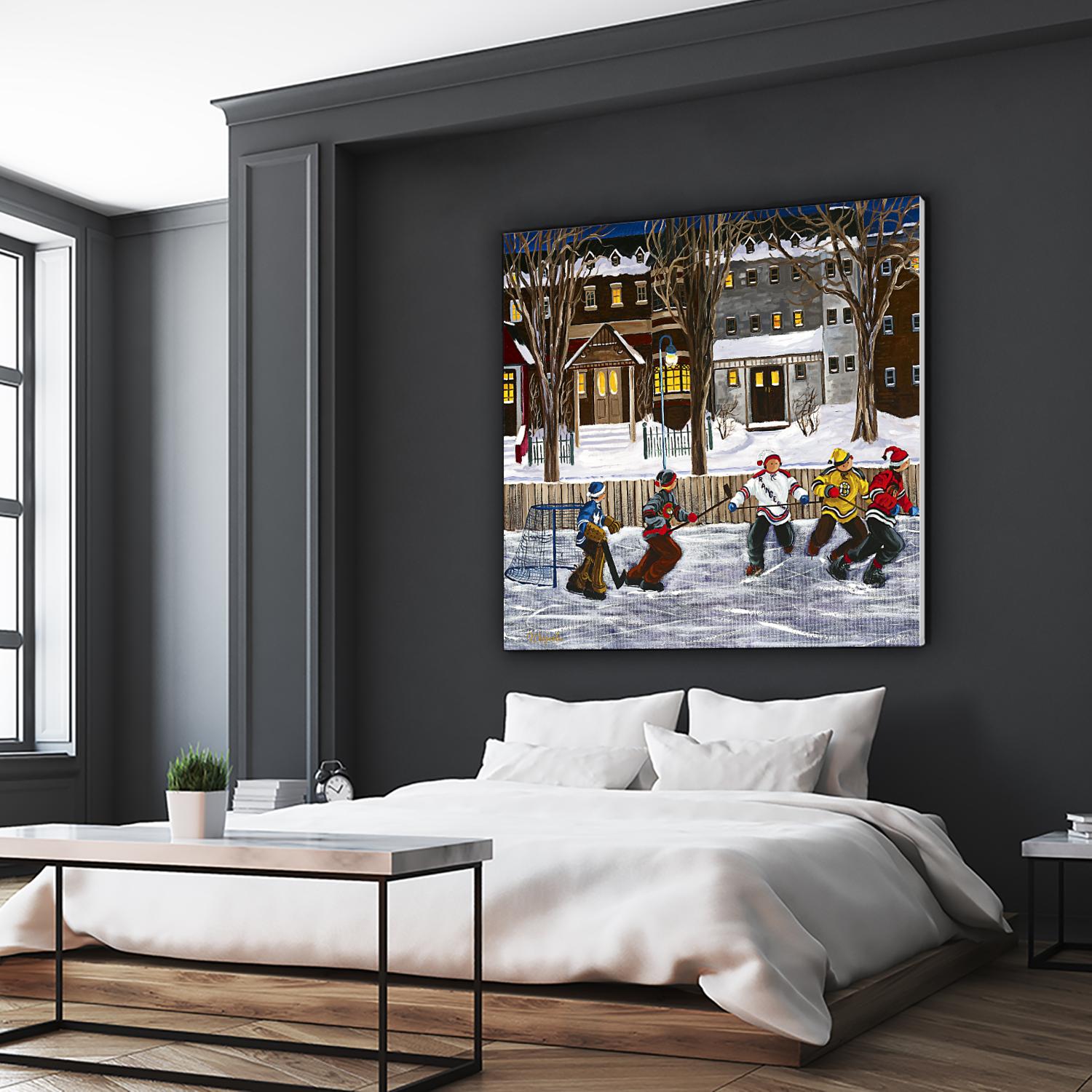 Sans titre by Nicole Laporte on GIANT ART - red winter scenes