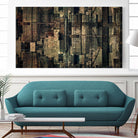 Urban Patchwork I by Jean-François Dupuis on GIANT ART - beige city scene