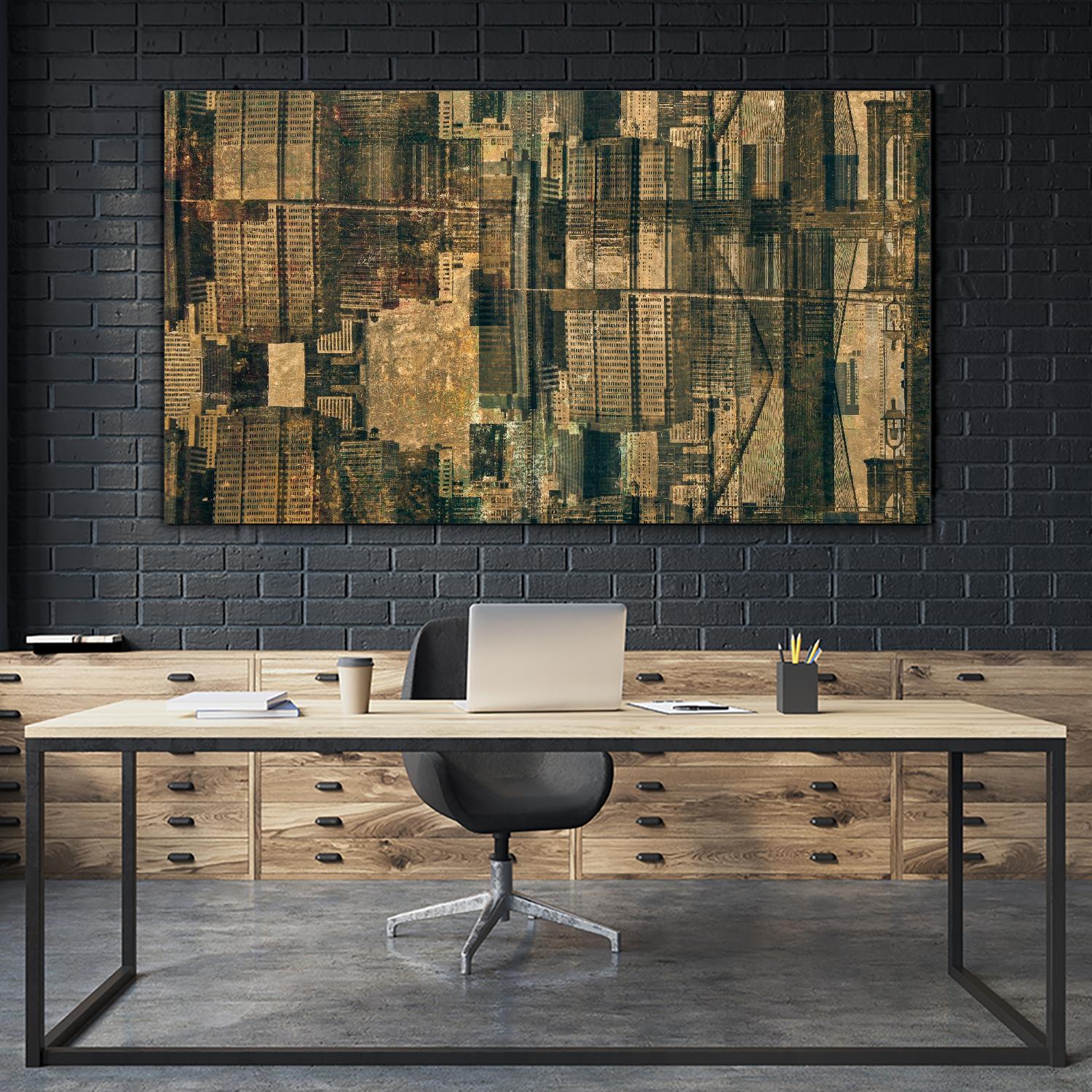 Urban Patchwork II by Jean-François Dupuis on GIANT ART - beige city scene