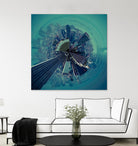 City Center III by Jean-François Dupuis on GIANT ART - turquoise city scene