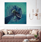 City Center III by Jean-François Dupuis on GIANT ART - turquoise city scene