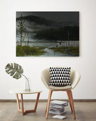 Le lac vaseau by Yvon Lemieux on GIANT ART - green landscape