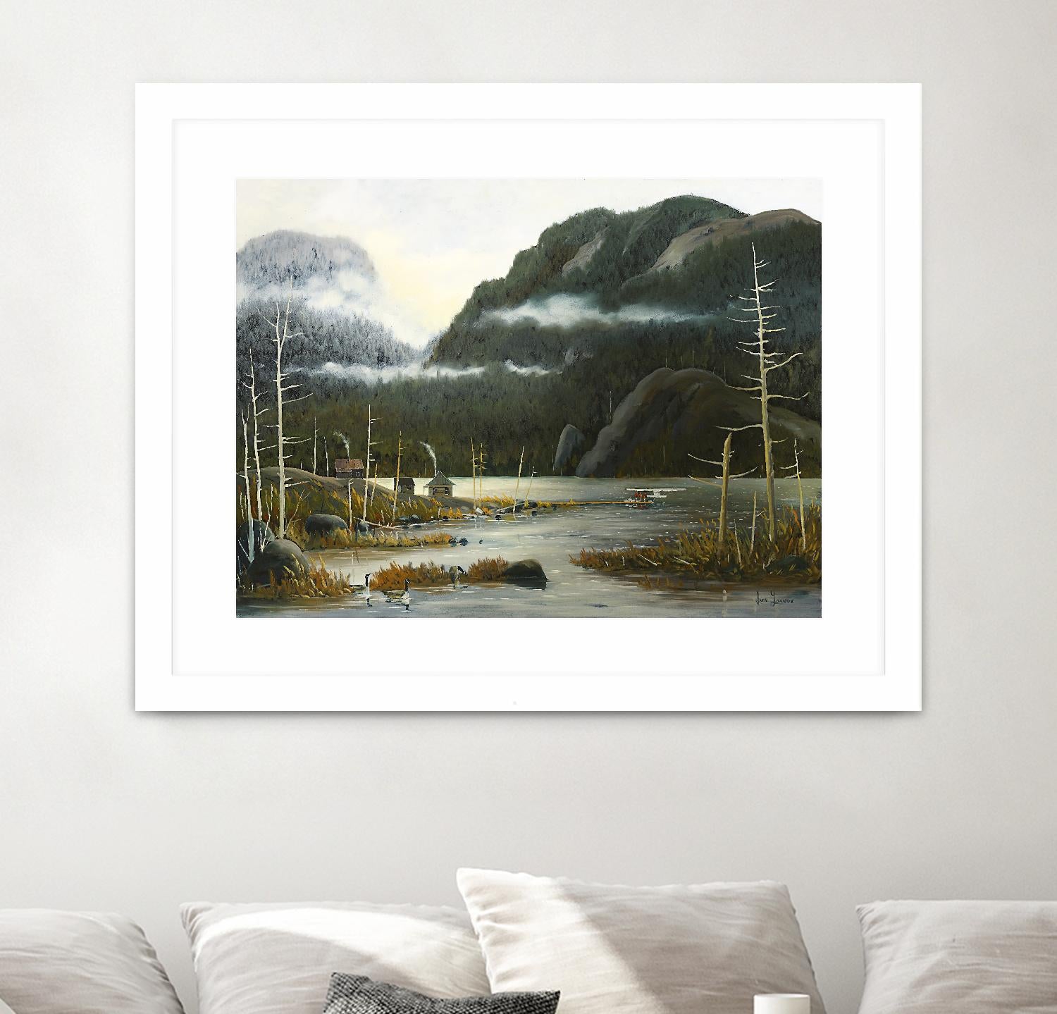 Départ pour la chasse by Yvon Lemieux on GIANT ART - green landscape