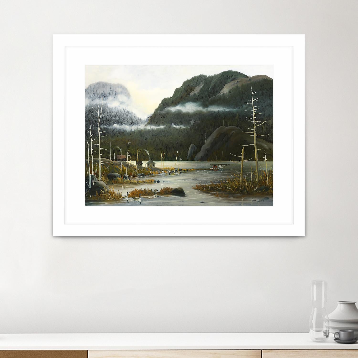 Départ pour la chasse by Yvon Lemieux on GIANT ART - green landscape