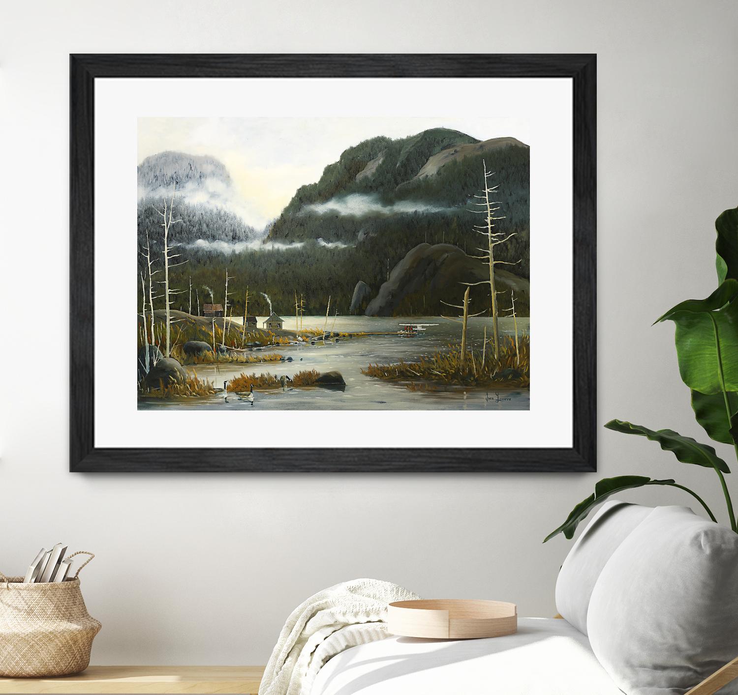 Départ pour la chasse by Yvon Lemieux on GIANT ART - green landscape