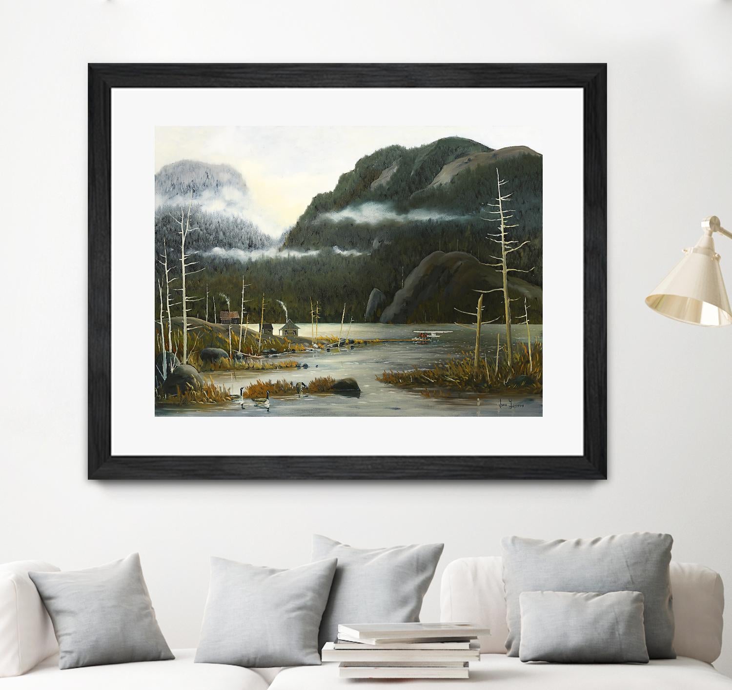 Départ pour la chasse by Yvon Lemieux on GIANT ART - green landscape