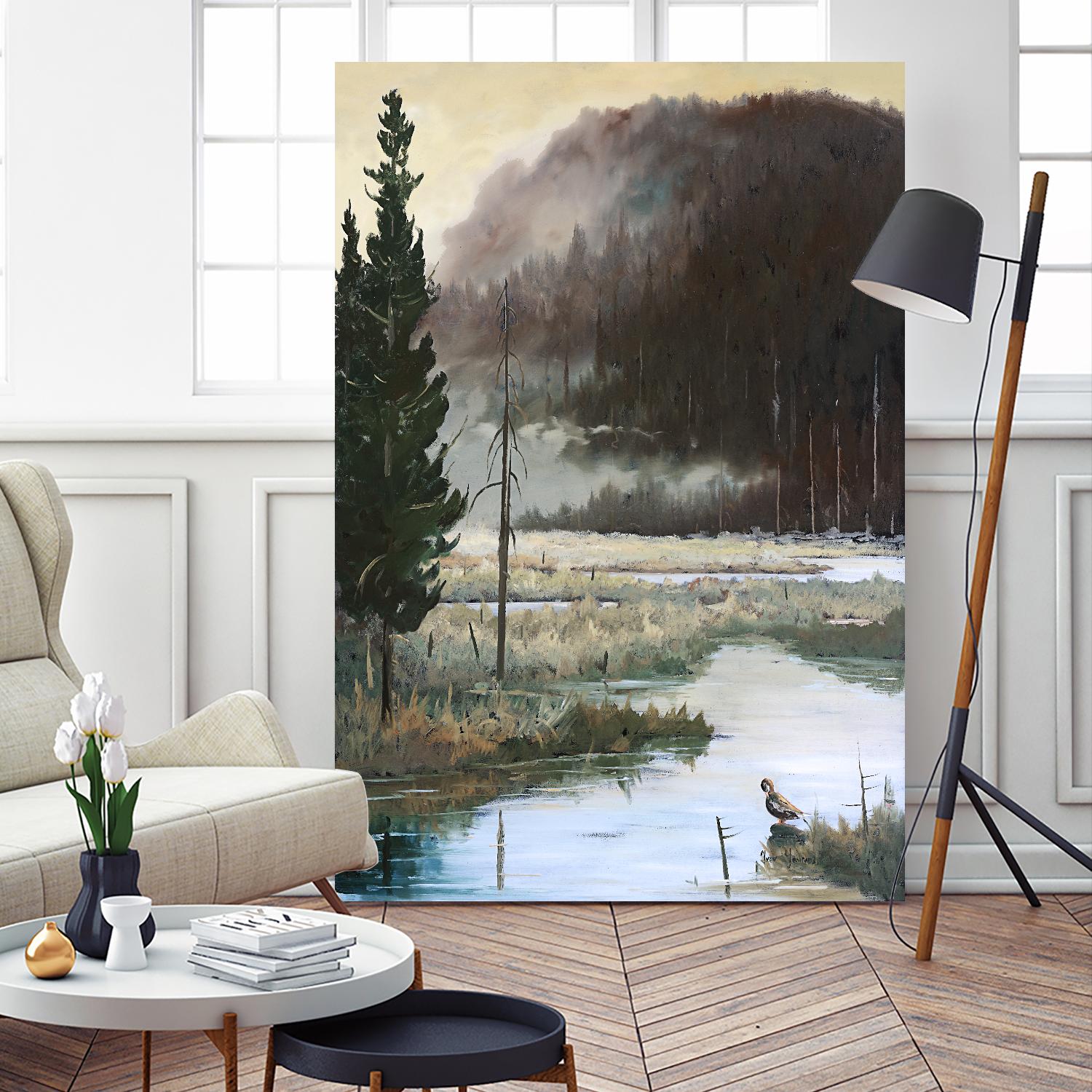 Marais du Nord by Yvon Lemieux on GIANT ART - brown landscape