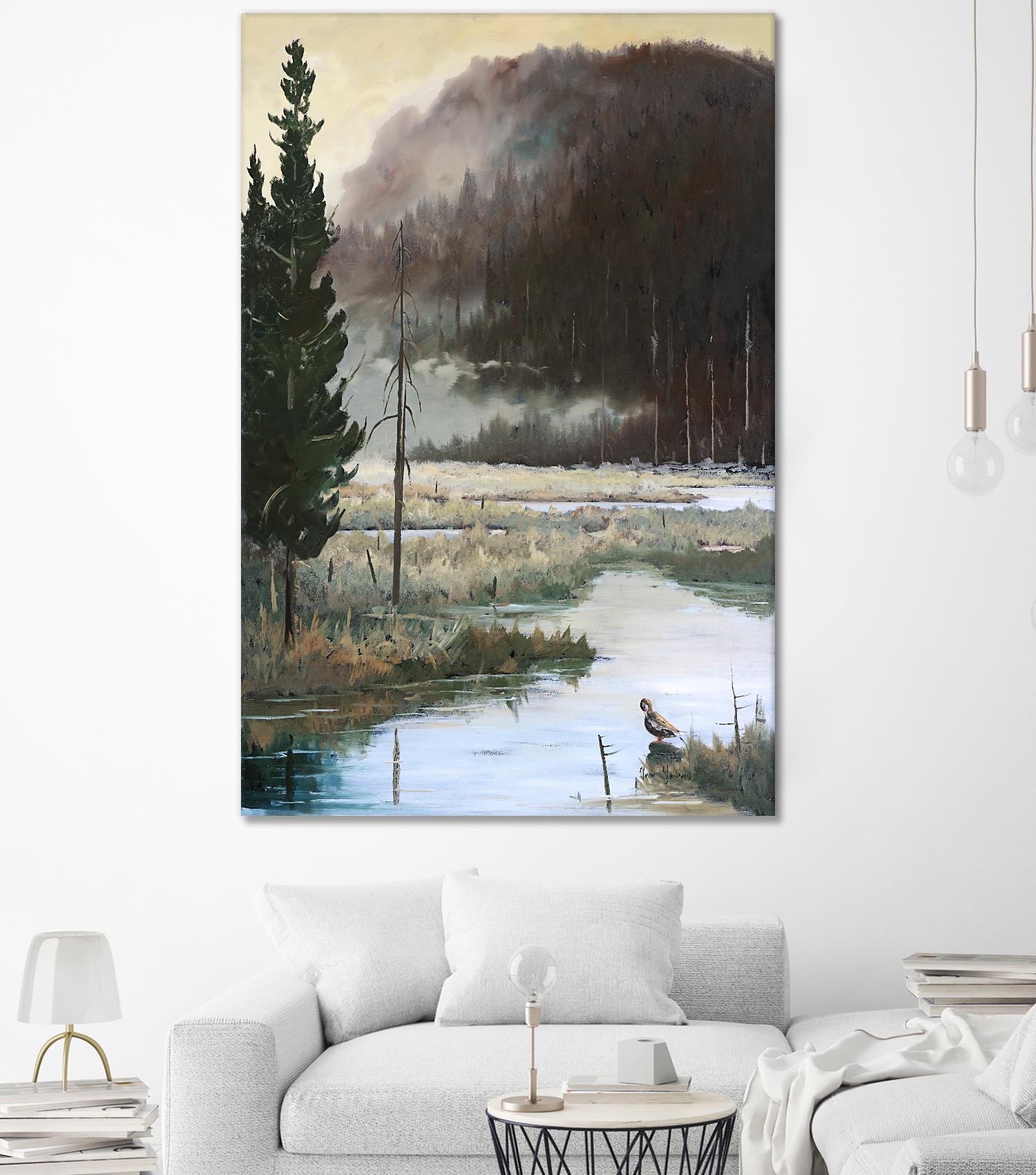 Marais du Nord by Yvon Lemieux on GIANT ART - brown landscape