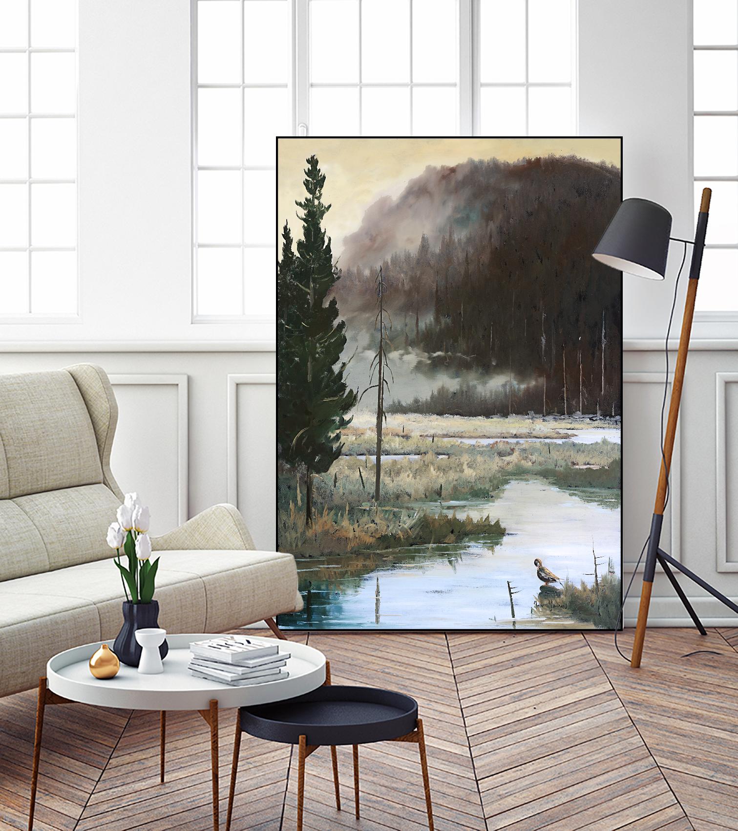 Marais du Nord by Yvon Lemieux on GIANT ART - brown landscape