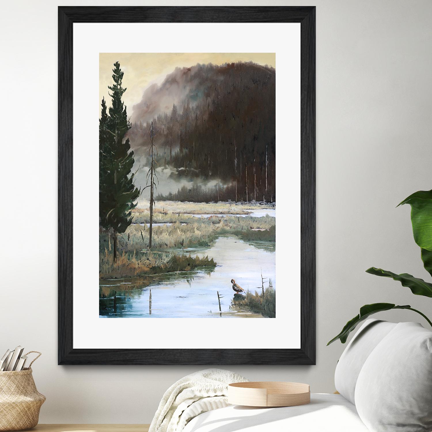 Marais du Nord by Yvon Lemieux on GIANT ART - green landscape quebec artists