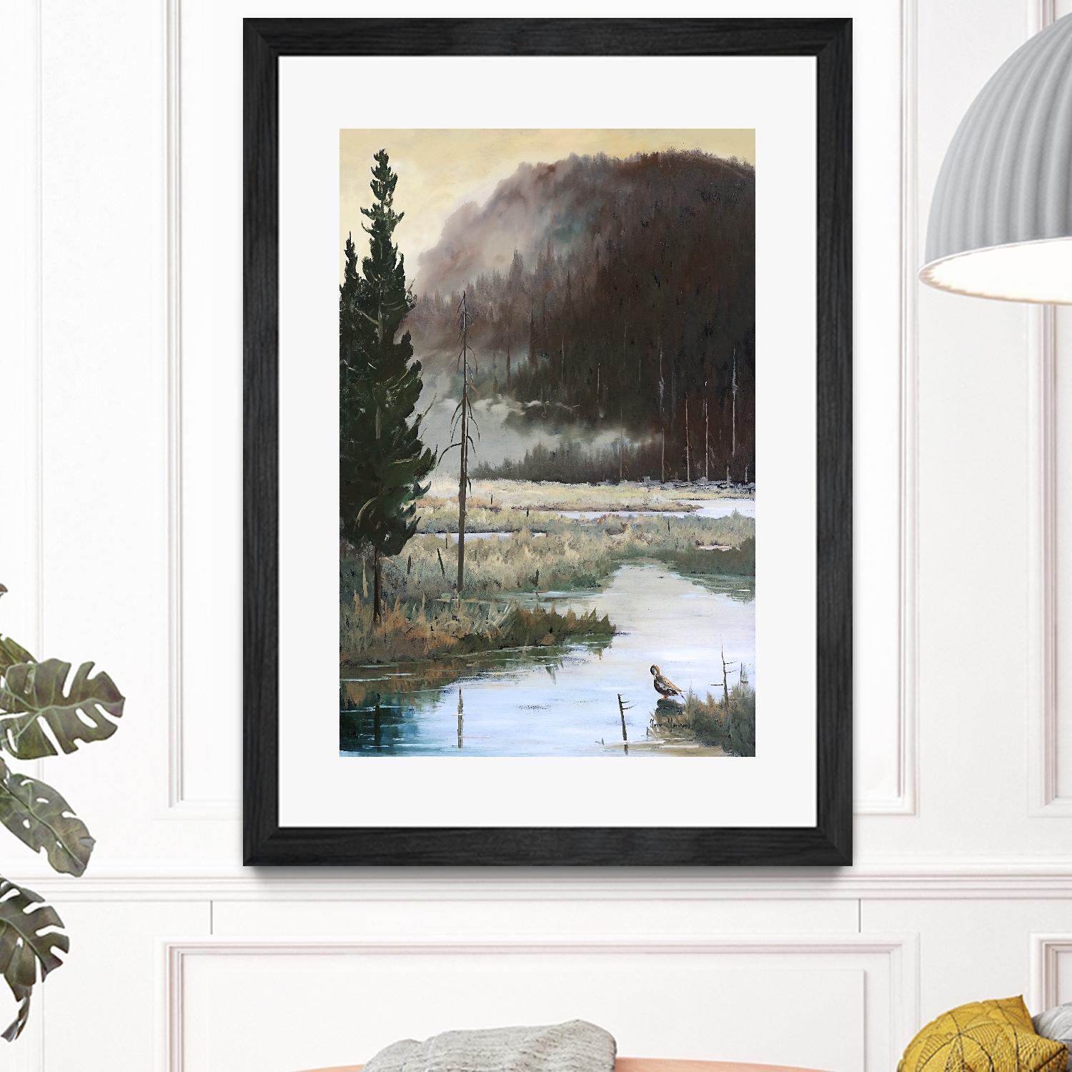 Marais du Nord by Yvon Lemieux on GIANT ART - green landscape quebec artists