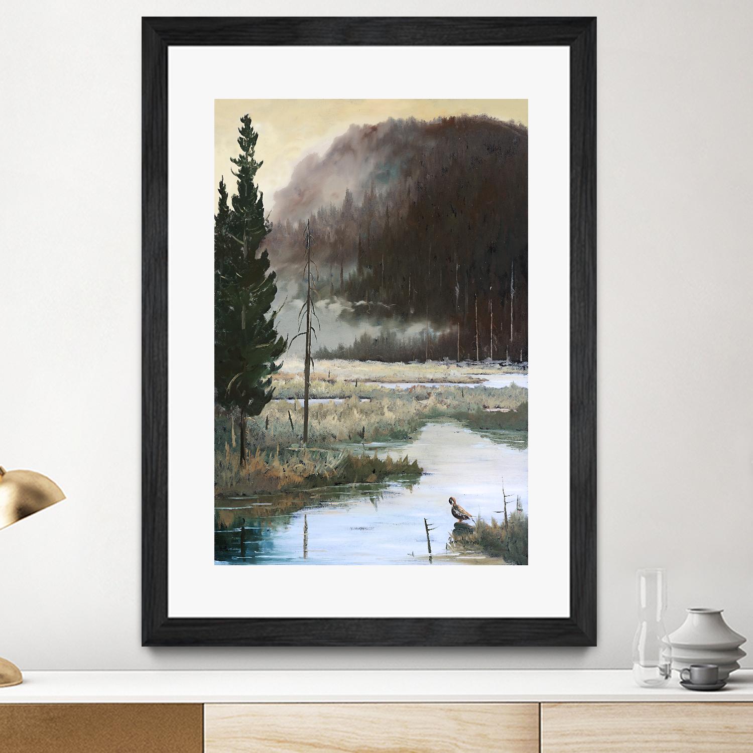 Marais du Nord by Yvon Lemieux on GIANT ART - green landscape quebec artists