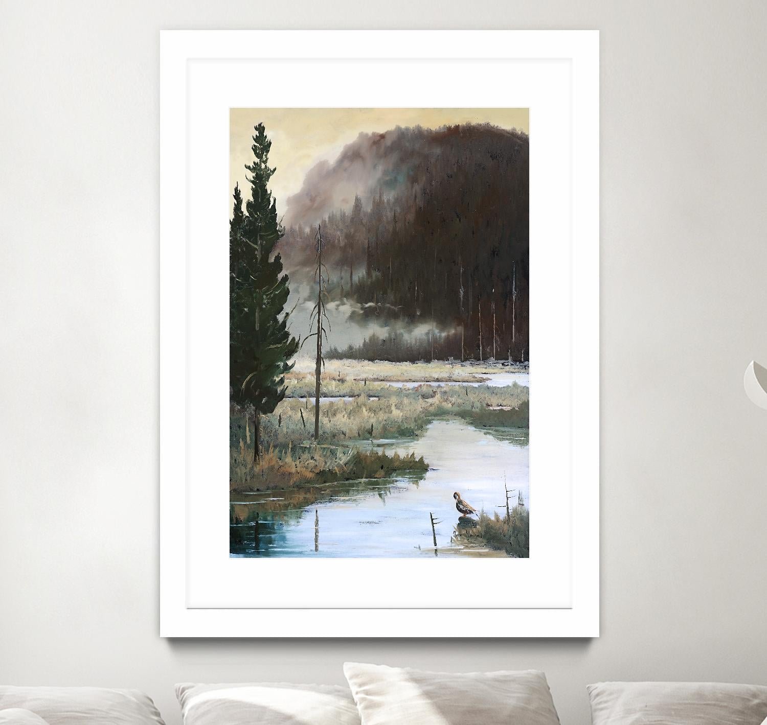 Marais du Nord by Yvon Lemieux on GIANT ART - green landscape quebec artists