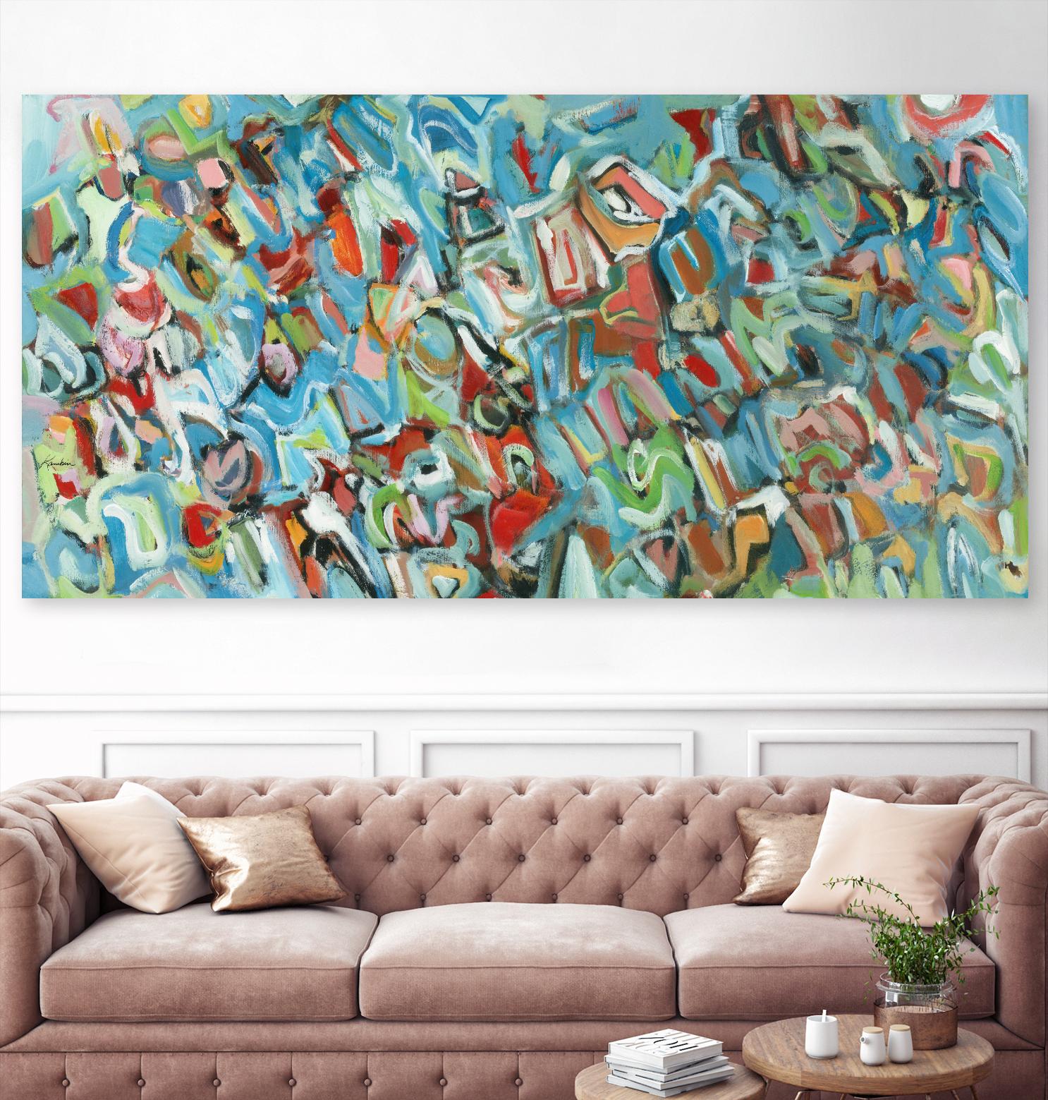 Lignes 2 by Diane Lambin on GIANT ART - red abstract