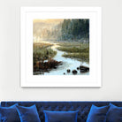 Un matin à Salzbourg by Yvon Lemieux on GIANT ART - green landscape